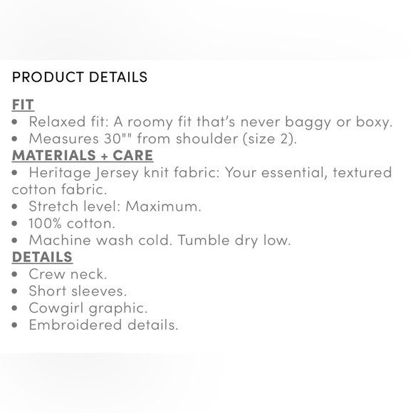 Torrid Cowgirl Relaxed Heritage Jersey Embroidered Tee - Picture 5 of 9